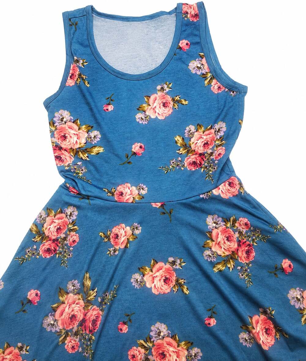 LuLaRoe Nicki Sleeveless Floral Print Tank Dress